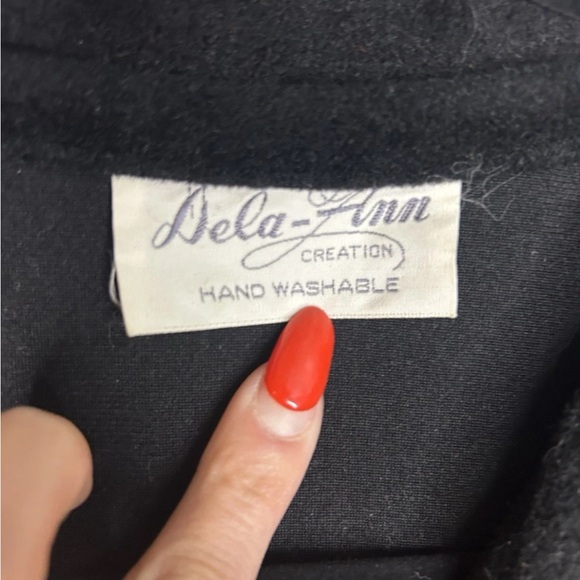 VTG 70’s Psychedelic Printed Quilted Long Sleeve Maxi Dress Dela-Ann Creation M - Picture 10 of 16